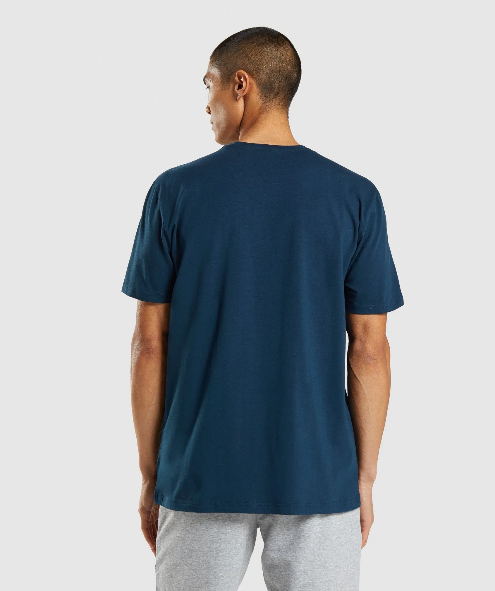 Gymshark Sharkhead Infill T-Shirt - Navy sold by Gymshark product image thumbnail 2