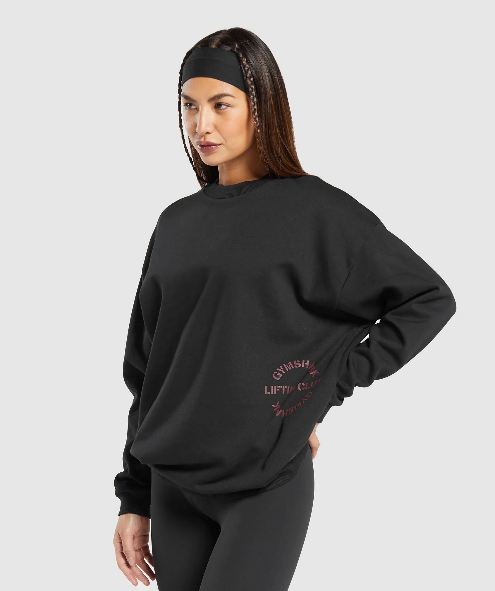 Gymshark Built Oversized Sweatshirt - Black sold by Gymshark product image thumbnail 3