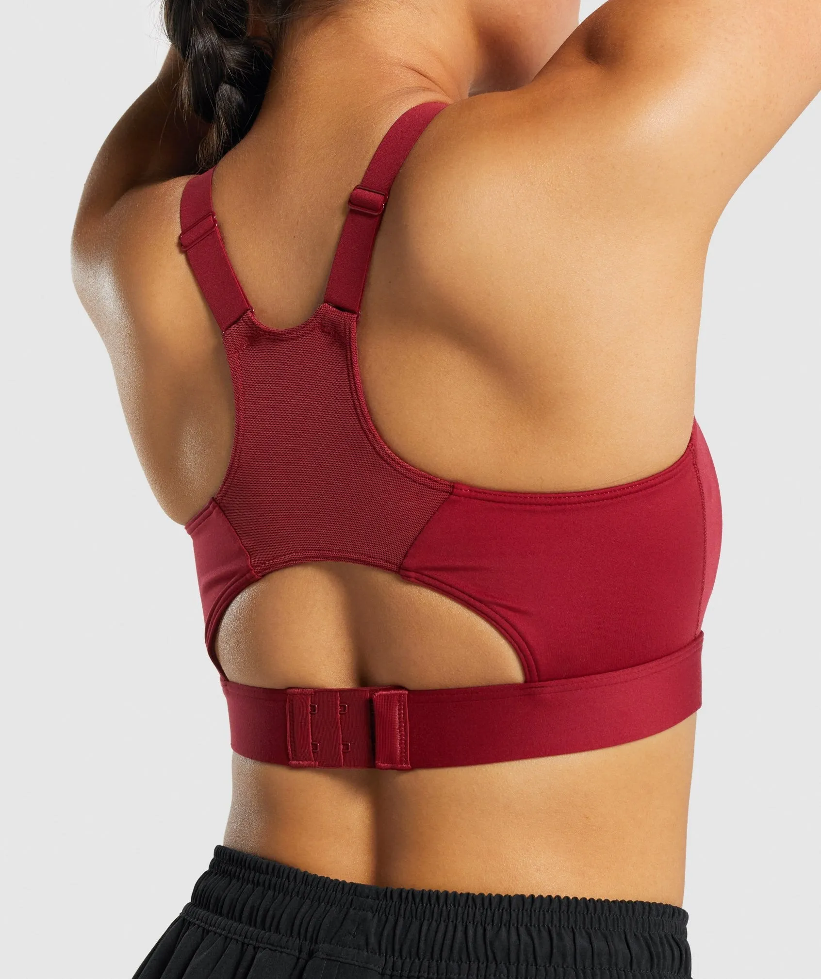 Gymshark Racer Back Sports Bra - Burgundy sold by Gymshark product image thumbnail 5