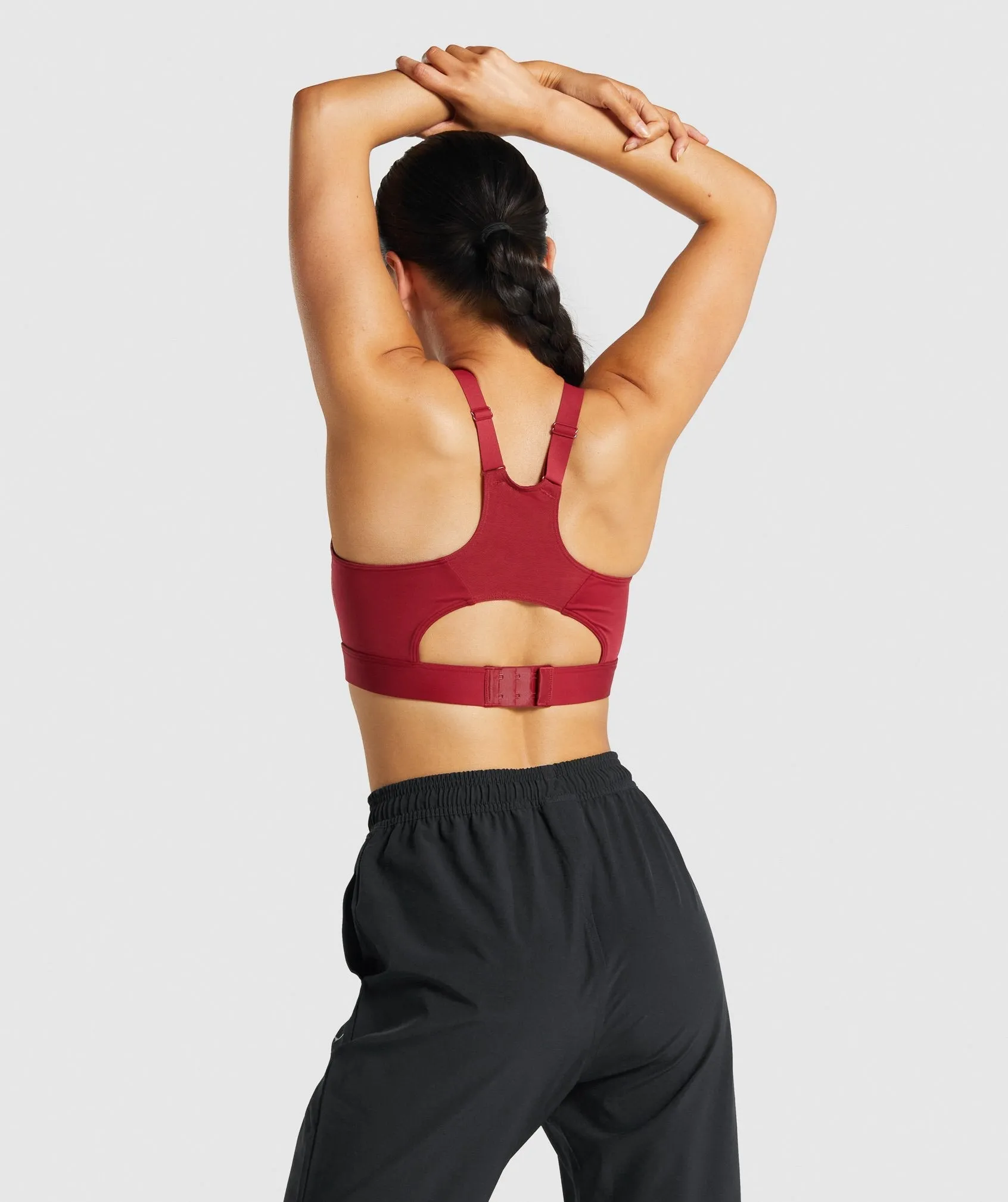 Gymshark Racer Back Sports Bra - Burgundy sold by Gymshark product image thumbnail 2