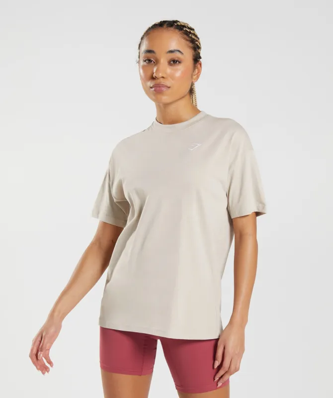 Gymshark Training Oversized T-Shirt - Pebble Grey sold by Gymshark
