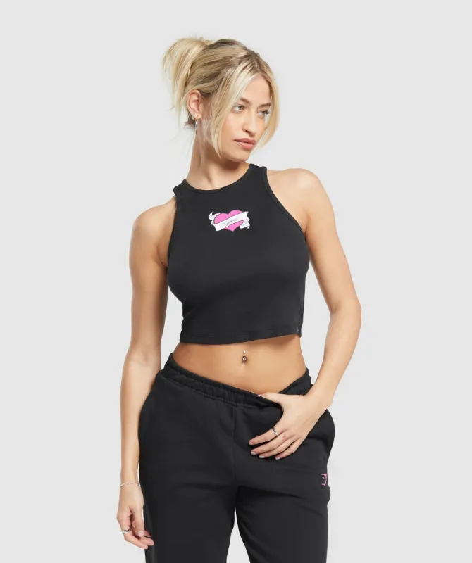 Gymshark Tattoo Midi Tank - Black sold by Gymshark