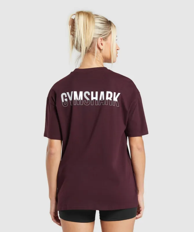 Gymshark Fraction Oversized T-Shirt - Depth Purple sold by Gymshark