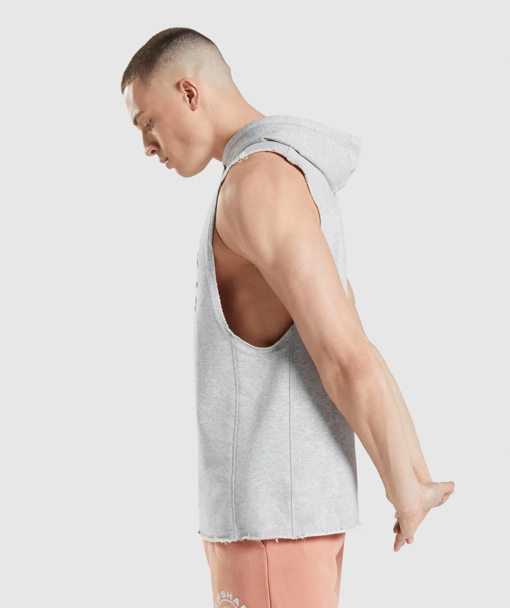 Gymshark Legacy Drop Arm Hoodie - Light Grey Core Marl sold by Gymshark product image thumbnail 3
