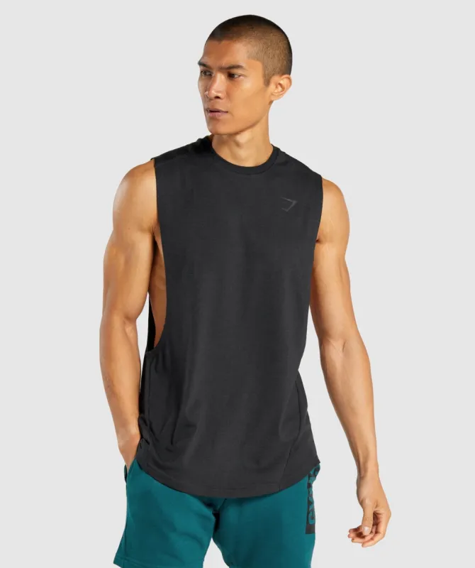 Gymshark Bold Drop Arm Tank - Black sold by Gymshark