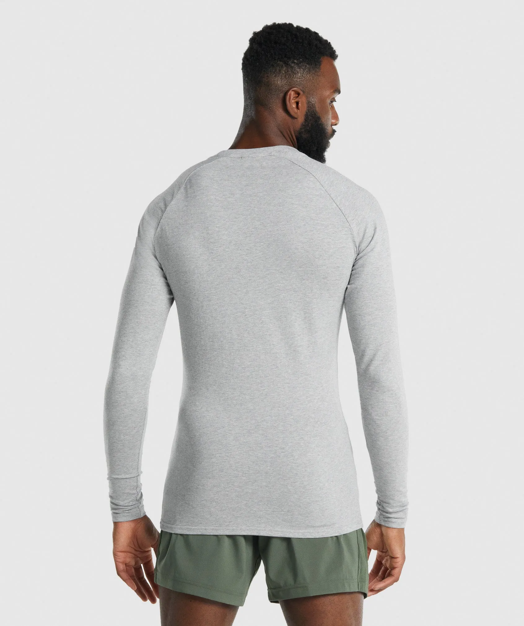 Gymshark Apollo Long Sleeve T-Shirt - Light Grey Marl sold by Gymshark product image thumbnail 2