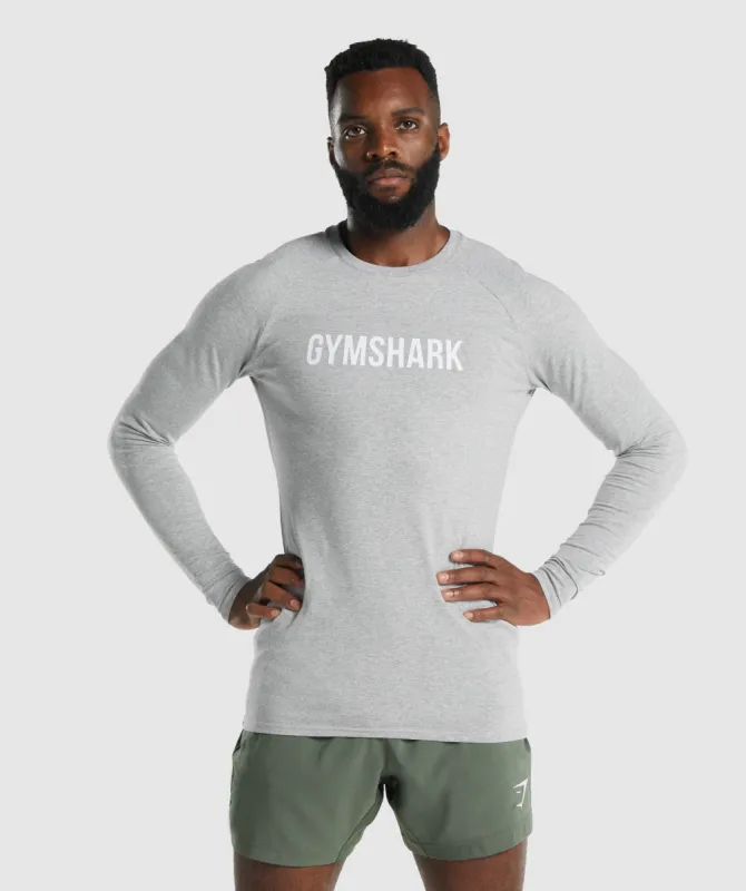 Gymshark Apollo Long Sleeve T-Shirt - Light Grey Marl sold by Gymshark