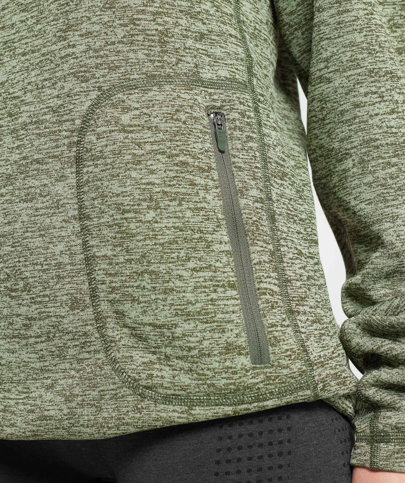 Gymshark Thermal Fleece 1/4 Zip Pullover - Winter Olive/Light Sage Green sold by Gymshark product image thumbnail 5
