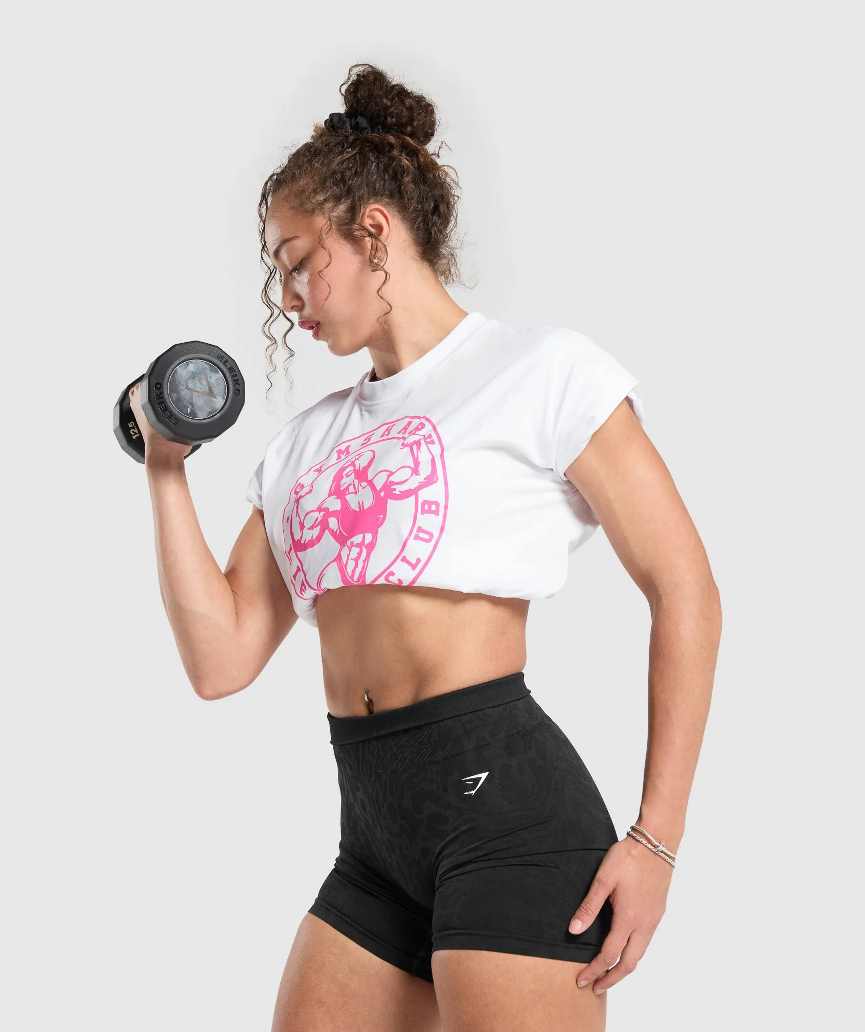Gymshark Strong Girl Lifting Club Graphic T-Shirt - White sold by Gymshark product image thumbnail 5