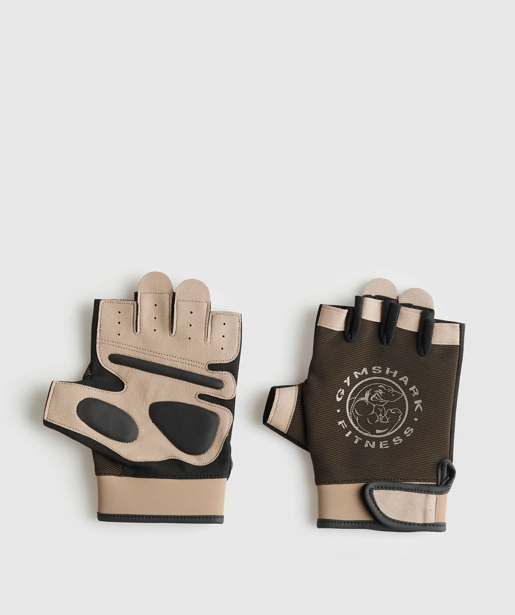 Gymshark Legacy Lifting Gloves - Camo Brown/ Cement Brown sold by Gymshark