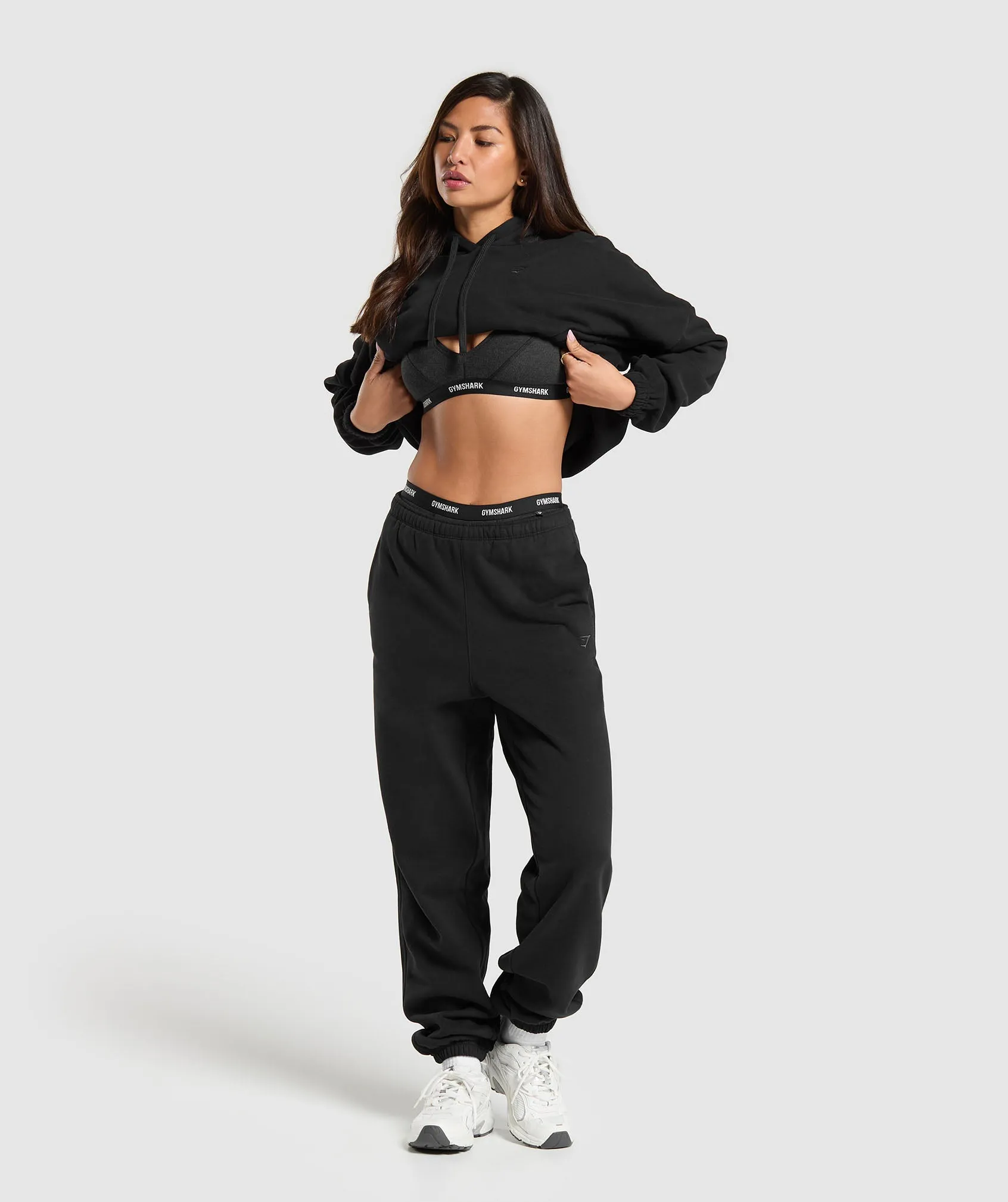 Gymshark Fleece Oversized Hoodie - Black sold by Gymshark product image thumbnail 4