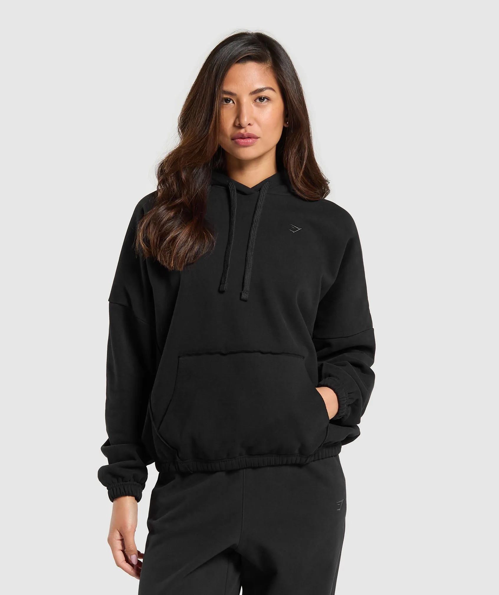 Gymshark Fleece Oversized Hoodie - Black sold by Gymshark