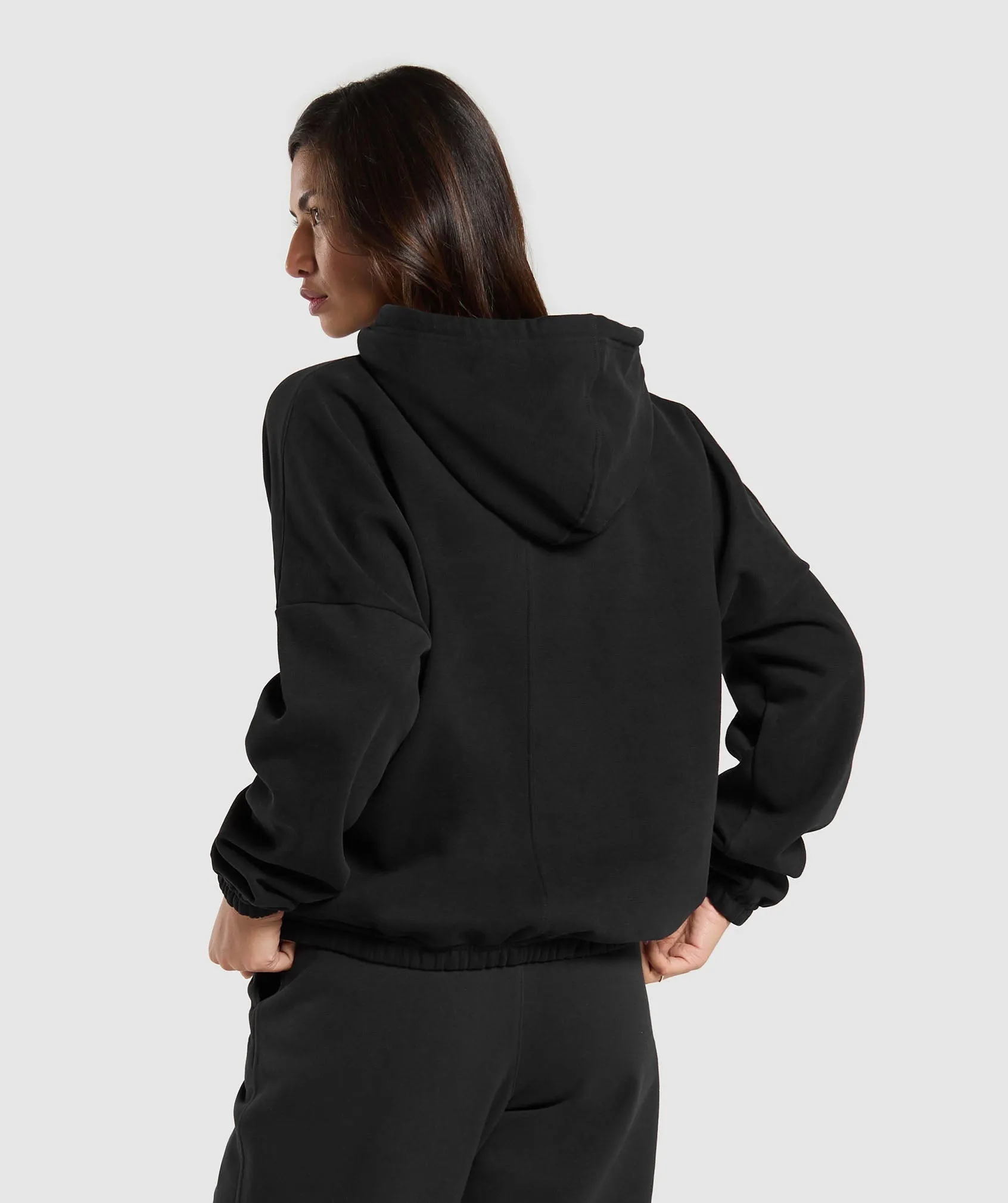 Gymshark Fleece Oversized Hoodie - Black sold by Gymshark product image thumbnail 2