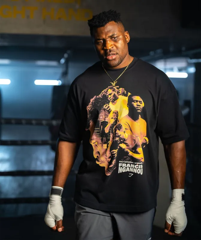 GS x Francis Ngannou Graphic Tee - Black sold by Gymshark
