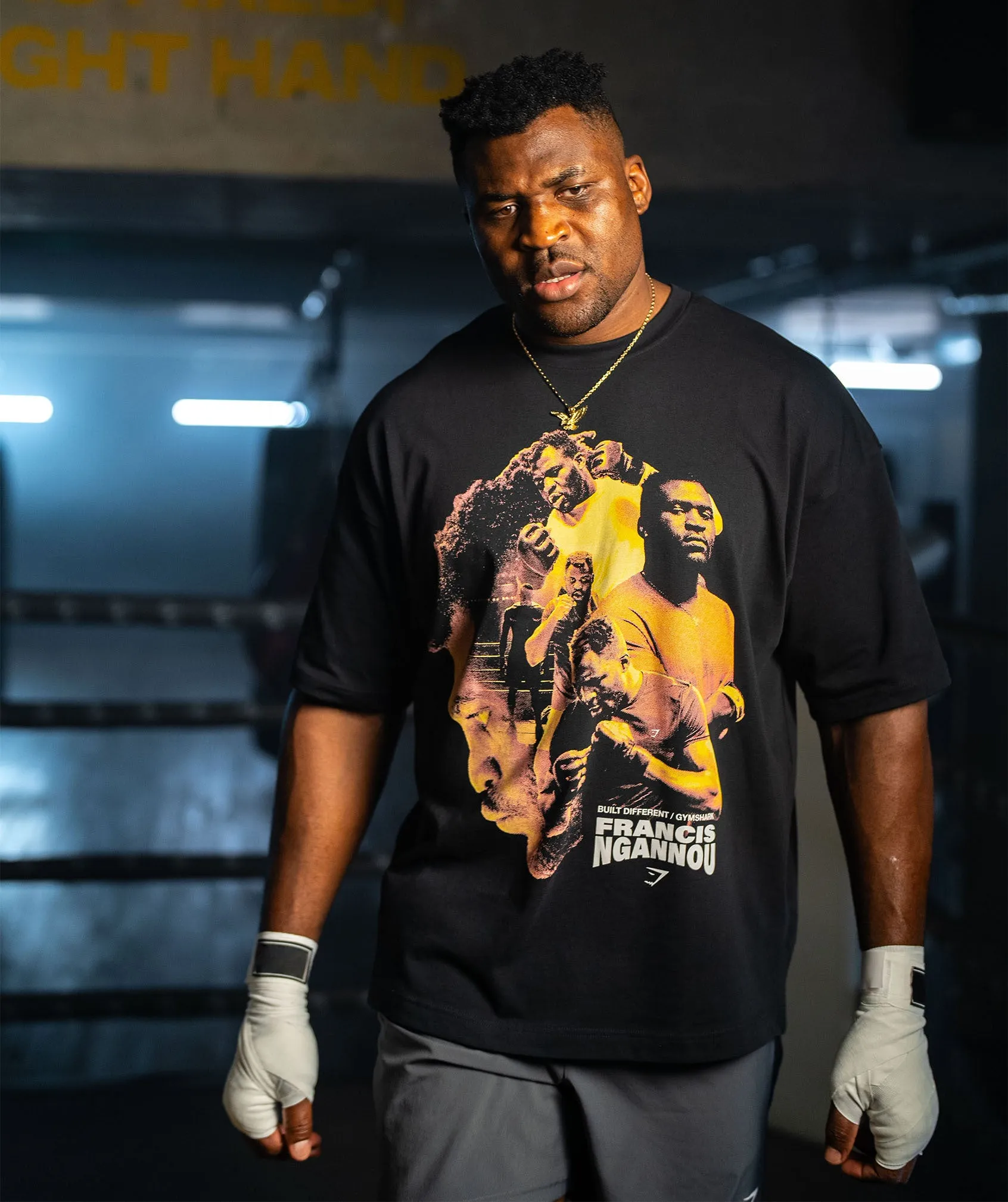 GS x Francis Ngannou Graphic Tee - Black sold by Gymshark