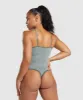 Gymshark Lift Contour Seamless Bodysuit - Slate Teal/White Marl sold by Gymshark