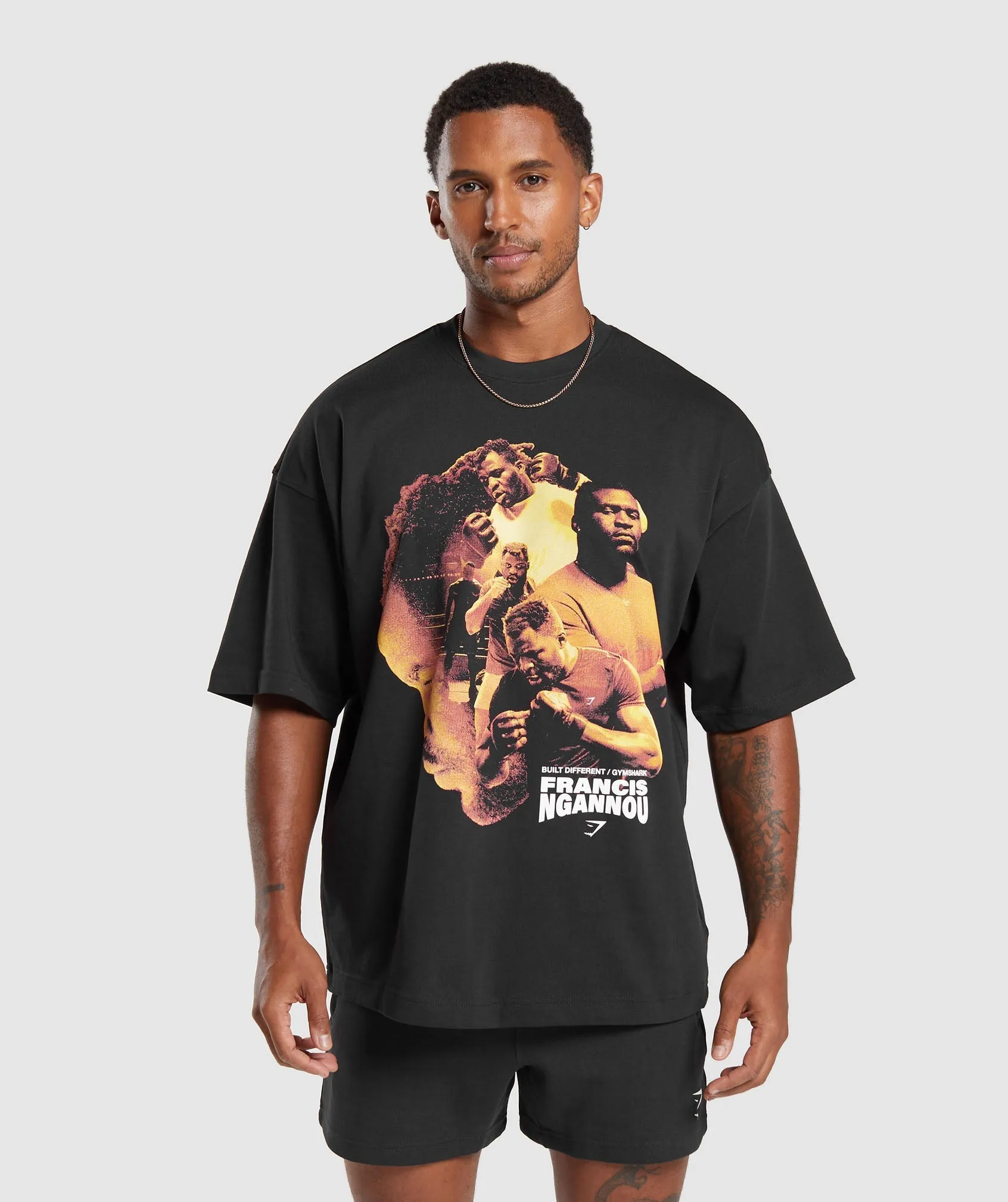 GS x Francis Ngannou Graphic Tee - Black sold by Gymshark product image thumbnail 2