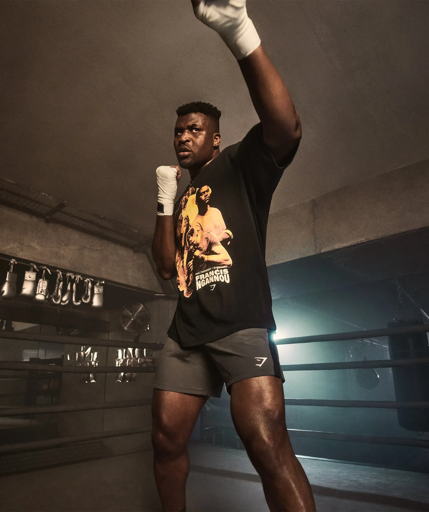 GS x Francis Ngannou Graphic Tee - Black sold by Gymshark product image thumbnail 5