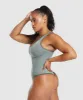 Gymshark Lift Contour Seamless Bodysuit - Slate Teal/White Marl sold by Gymshark