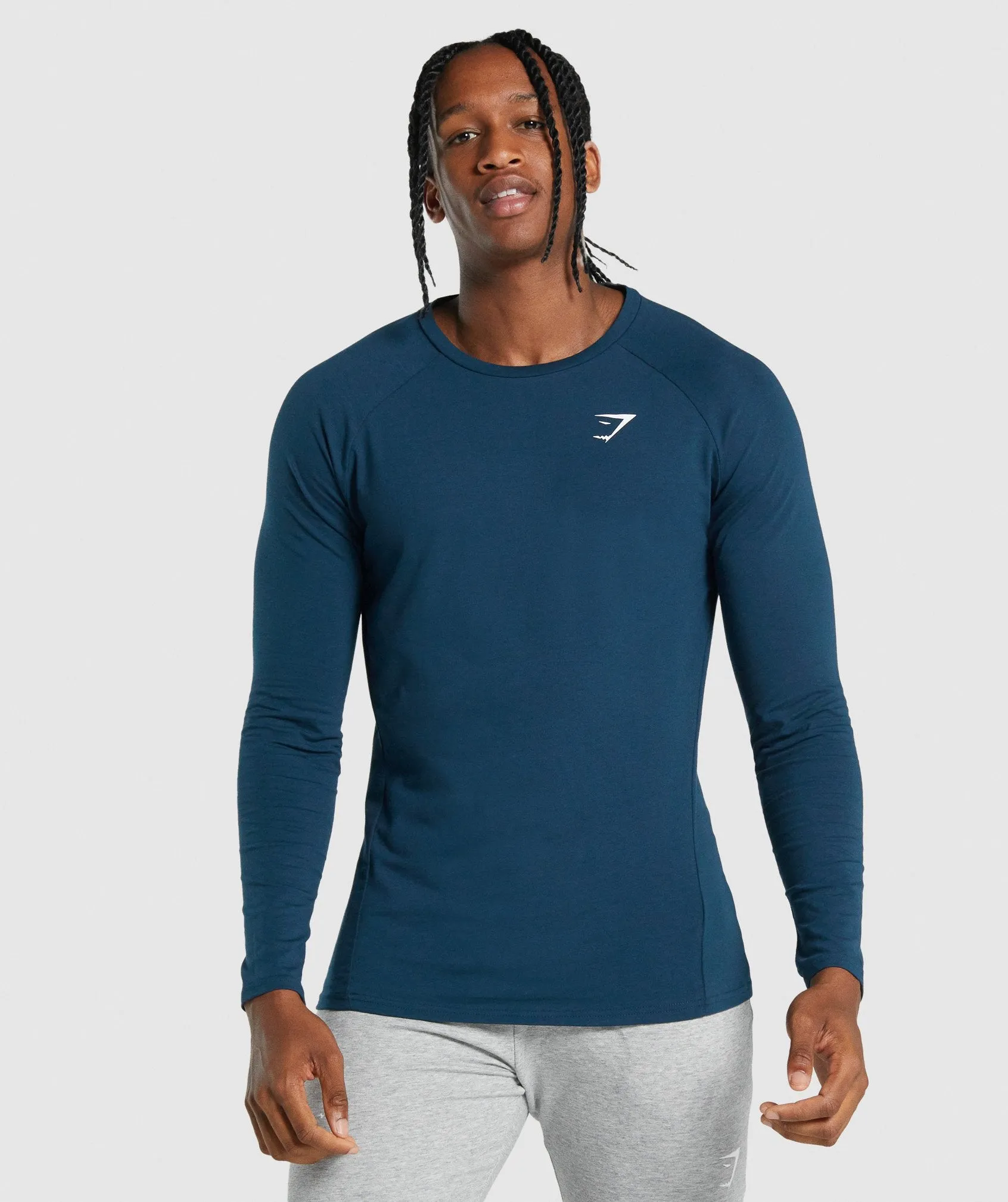 Gymshark Critical 2.0 Long Sleeve T-Shirt - Navy sold by Gymshark
