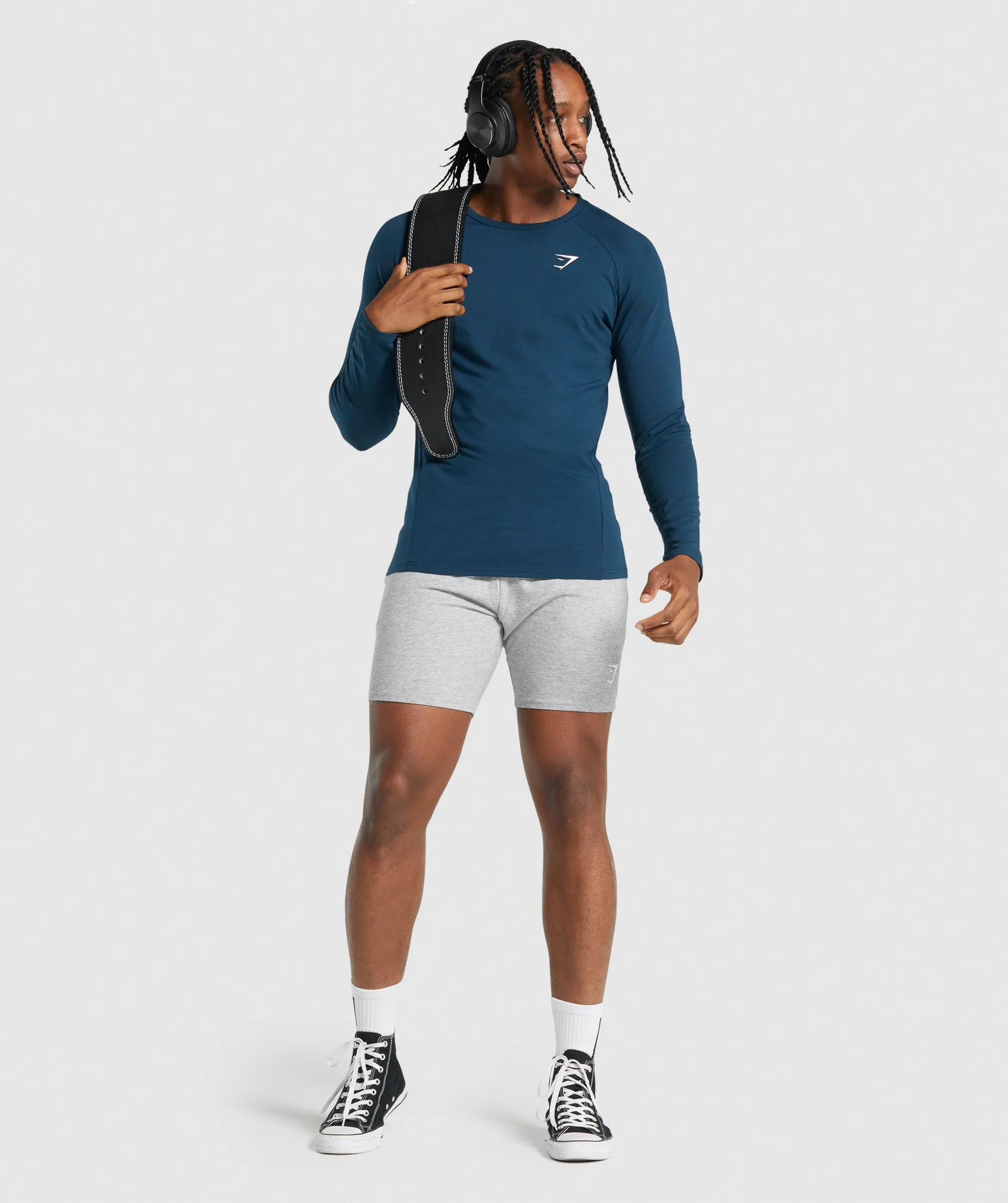 Gymshark Critical 2.0 Long Sleeve T-Shirt - Navy sold by Gymshark product image thumbnail 4