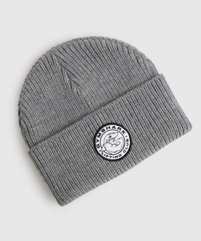 Gymshark Legacy Deep Cuff Beanie - Light Grey Marl sold by Gymshark