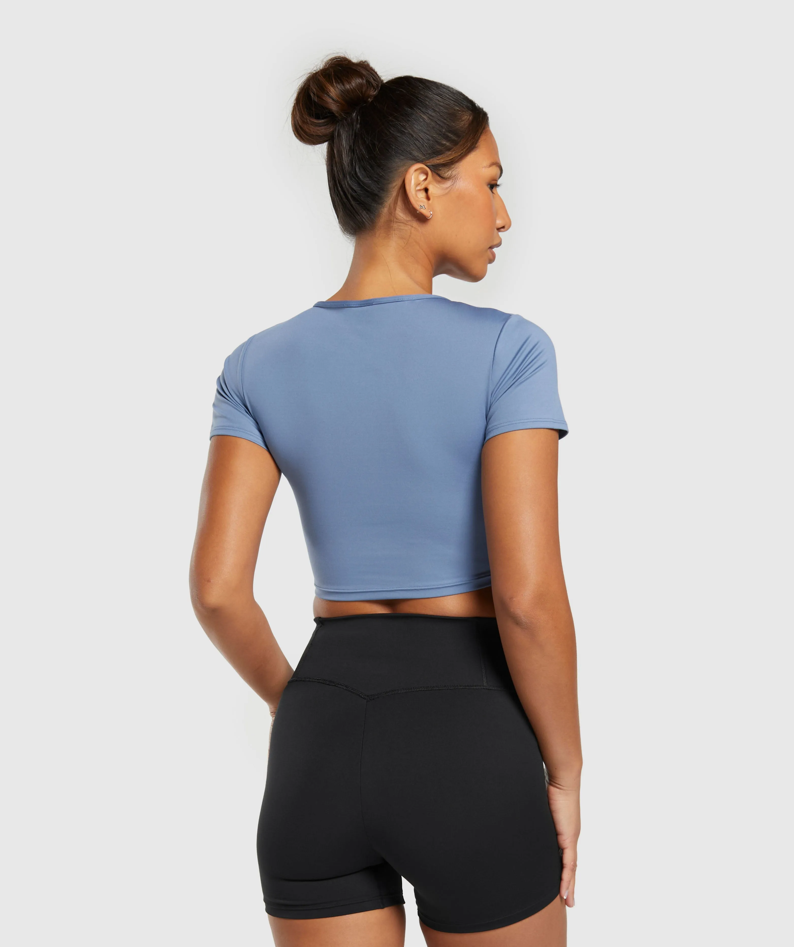 Gymshark Everyday Cap Sleeve T-Shirt - Faded Blue sold by Gymshark product image thumbnail 2