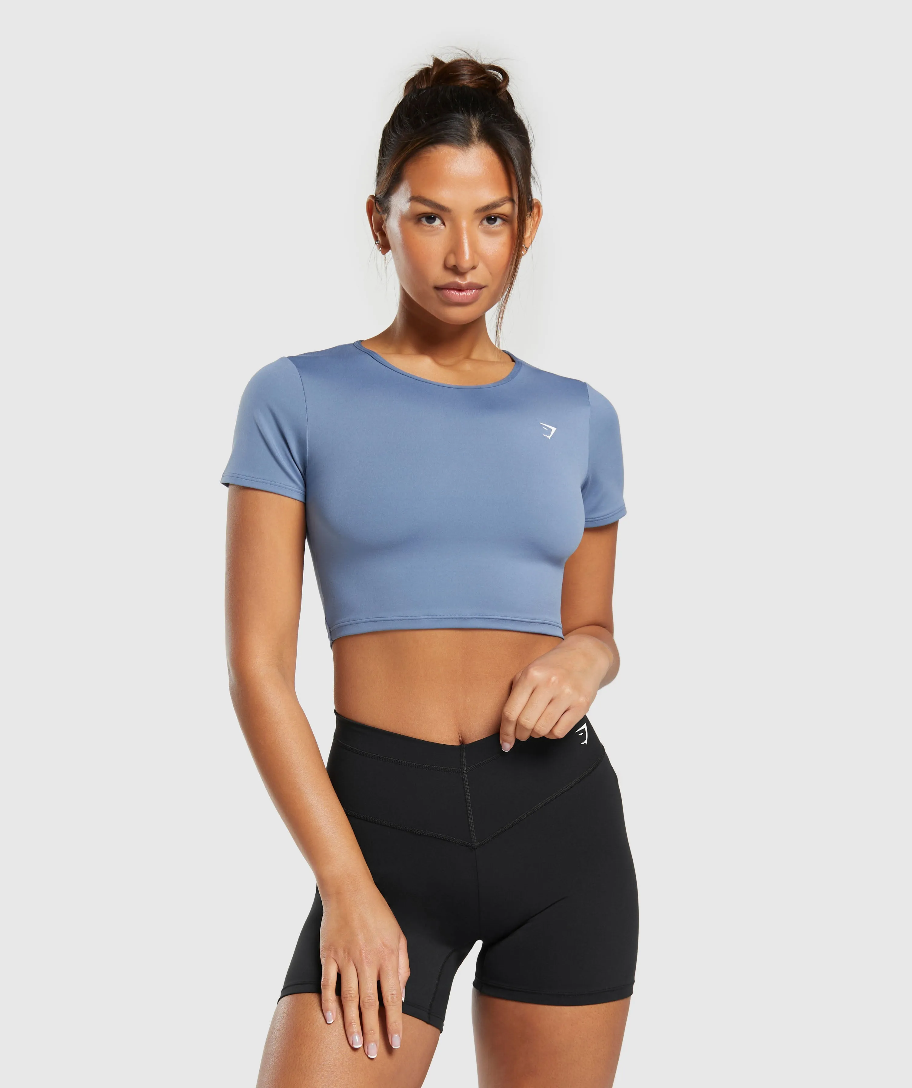 Gymshark Everyday Cap Sleeve T-Shirt - Faded Blue sold by Gymshark