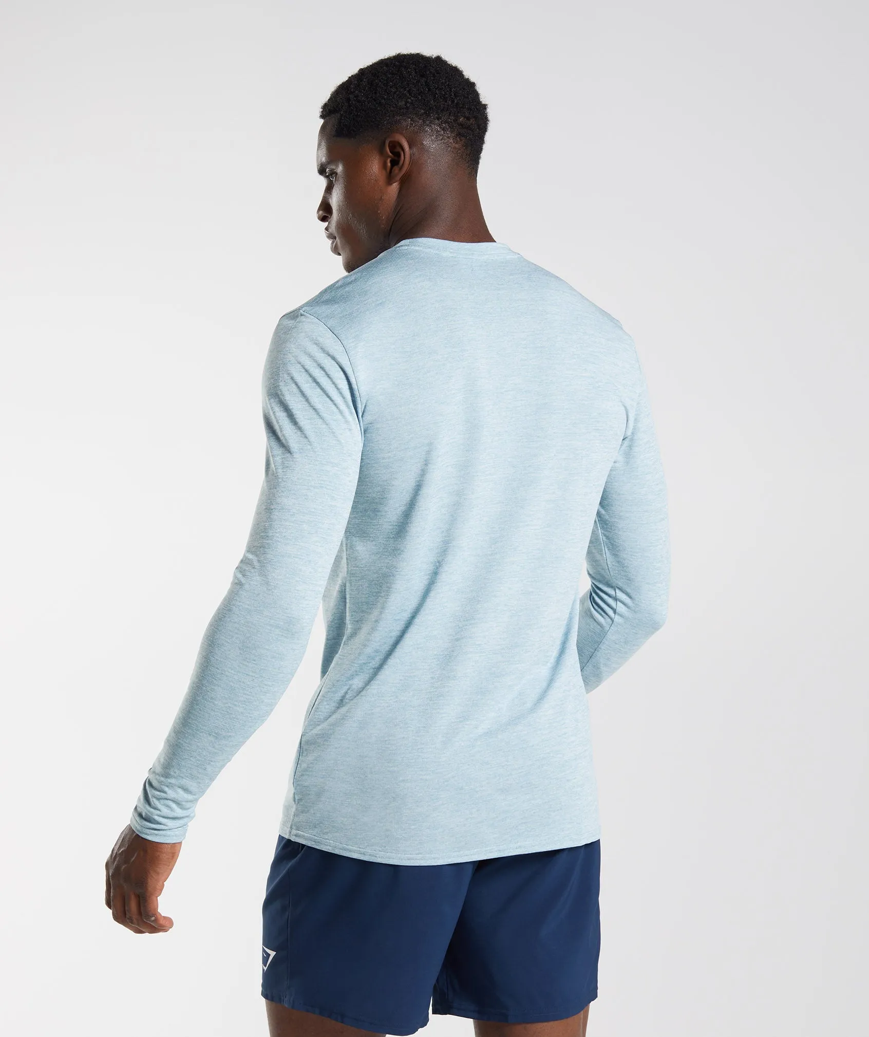 Gymshark Arrival Marl Long Sleeve T-Shirt - Iceberg Blue/Icy Blue Marl sold by Gymshark product image thumbnail 2