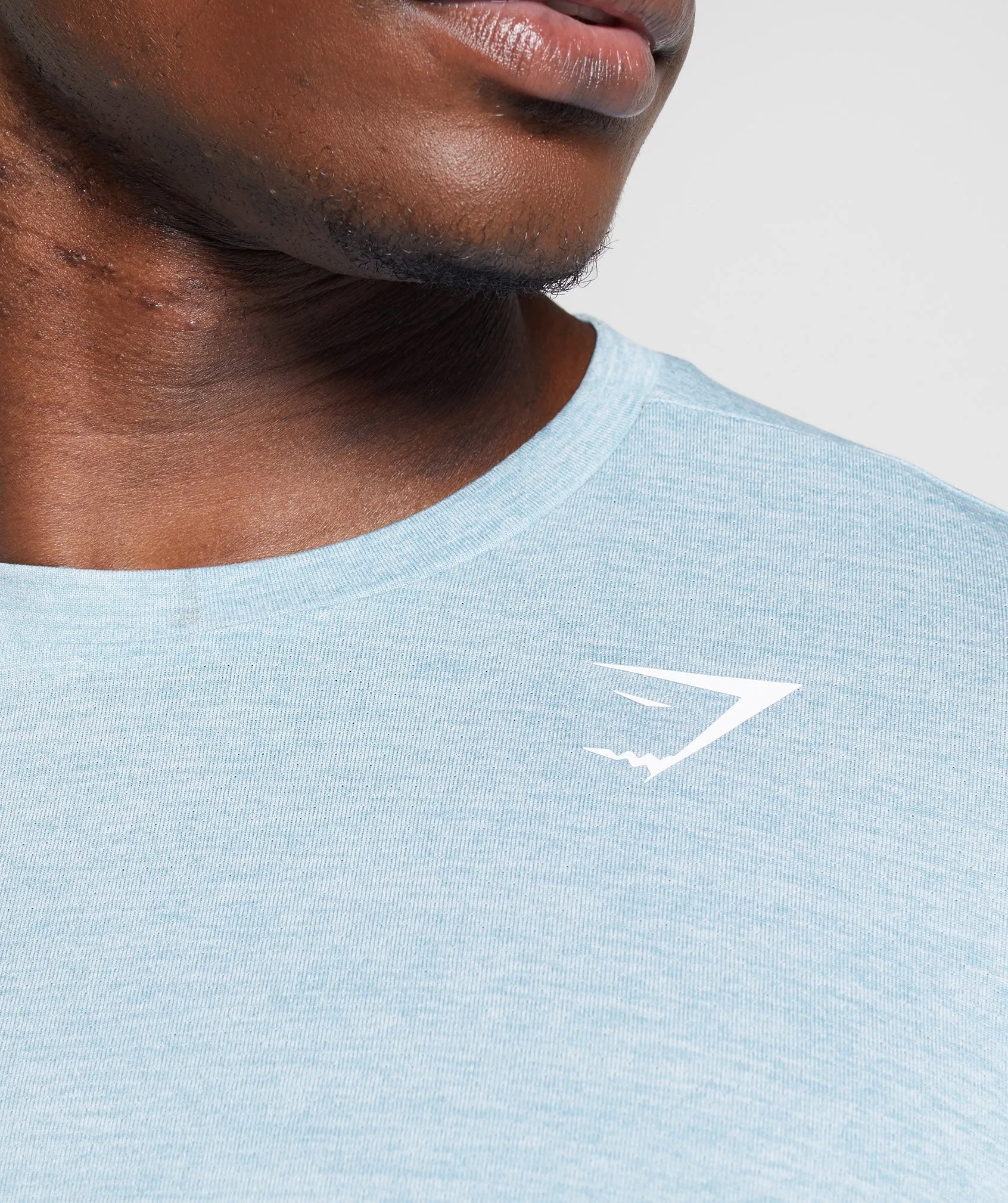 Gymshark Arrival Marl Long Sleeve T-Shirt - Iceberg Blue/Icy Blue Marl sold by Gymshark product image thumbnail 3