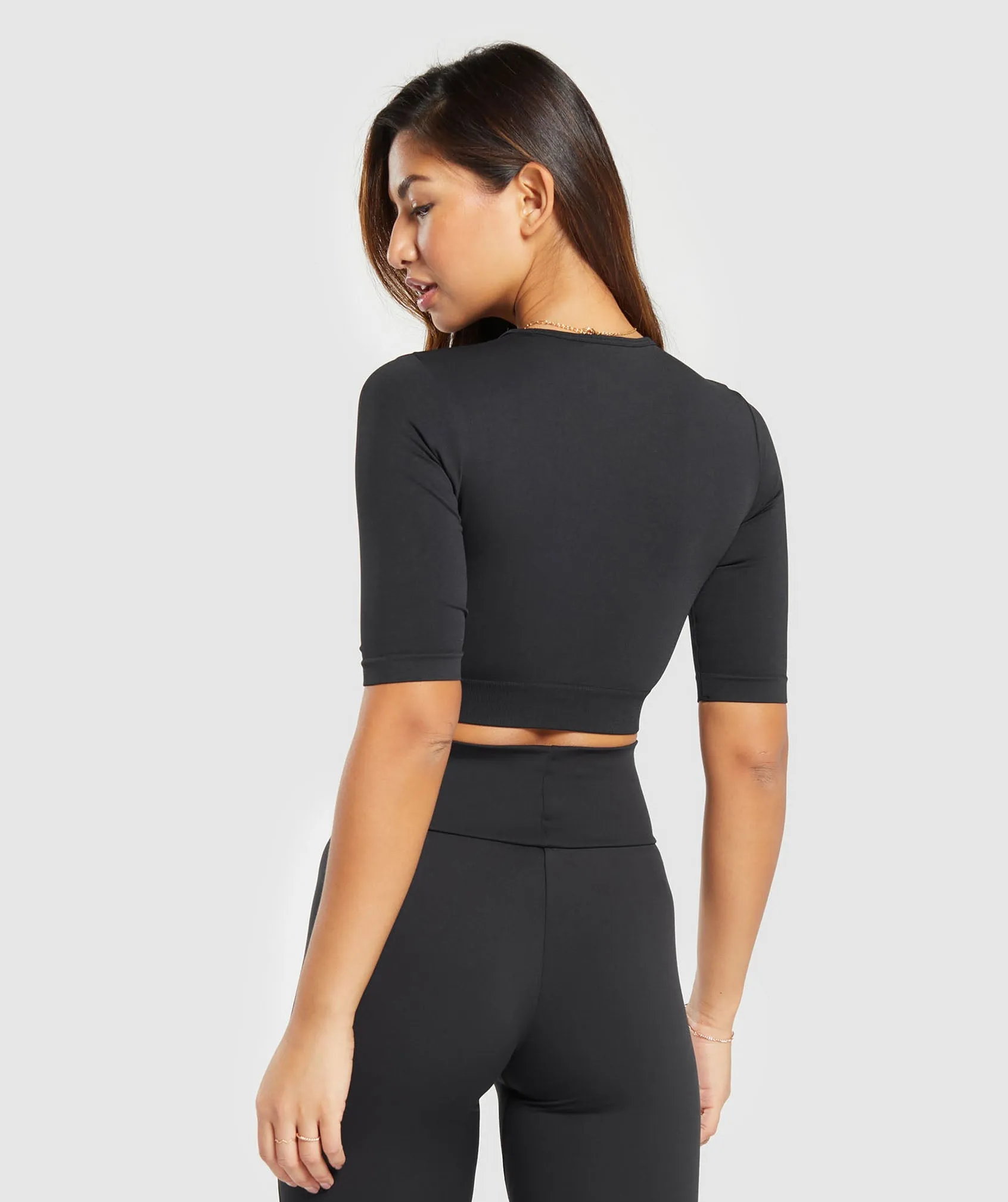 Gymshark Everyday Seamless Crop Top - Black sold by Gymshark product image thumbnail 2