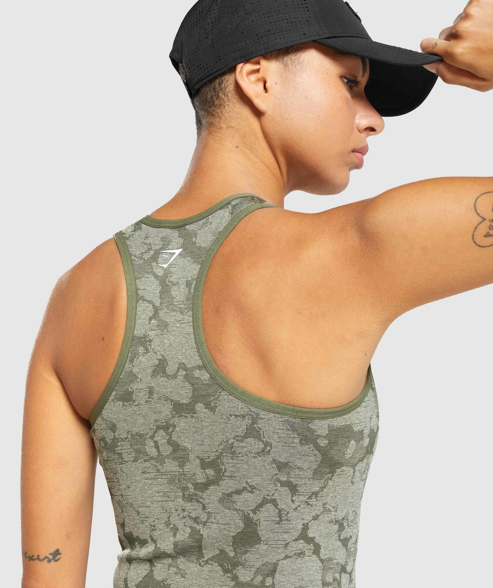 Gymshark Adapt Camo Seamless Tank - Green sold by Gymshark product image thumbnail 4
