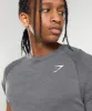 Gymshark Geo Seamless T-Shirt - Charcoal Grey/Black sold by Gymshark