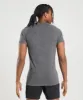 Gymshark Geo Seamless T-Shirt - Charcoal Grey/Black sold by Gymshark