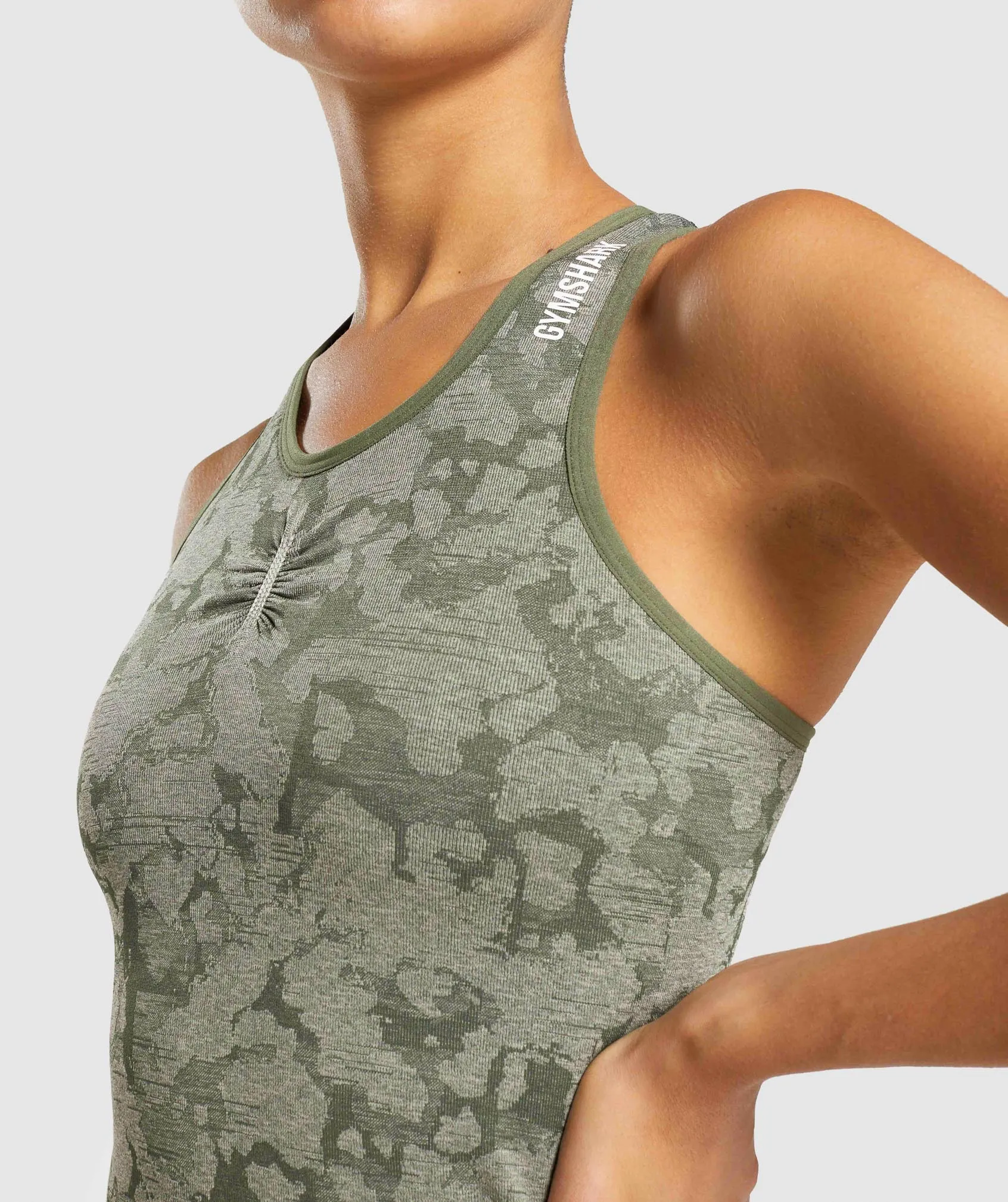 Gymshark Adapt Camo Seamless Tank - Green sold by Gymshark product image thumbnail 5