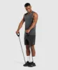 Gymshark Arrival Slim Marl Tank - Black/Onyx Grey Marl sold by Gymshark