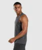 Gymshark Arrival Slim Marl Tank - Black/Onyx Grey Marl sold by Gymshark
