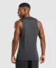 Gymshark Arrival Slim Marl Tank - Black/Onyx Grey Marl sold by Gymshark