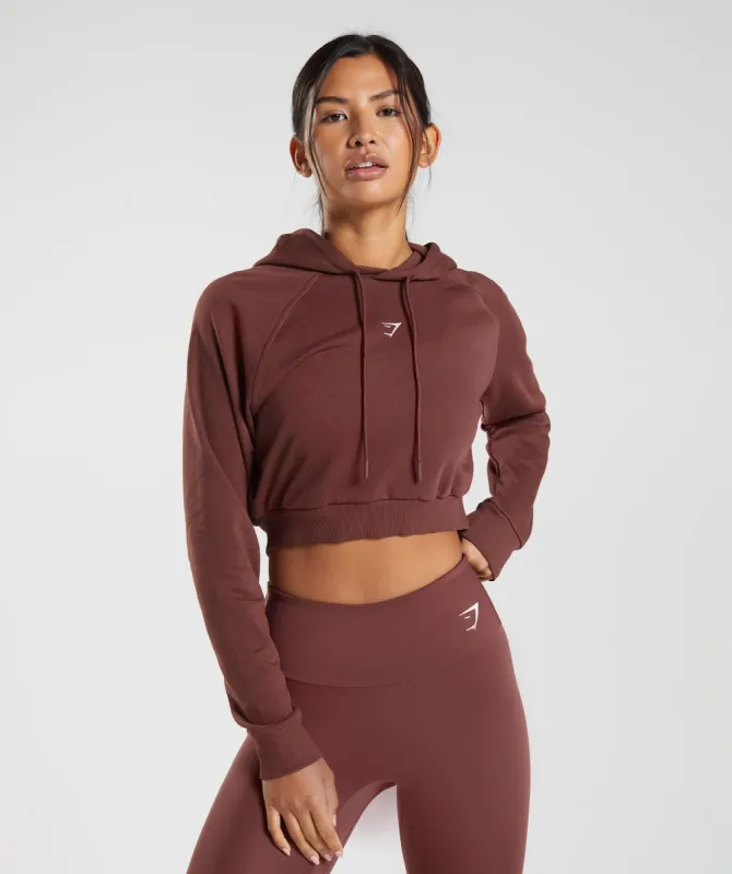 Gymshark Training Cropped Hoodie - Cherry Brown sold by Gymshark