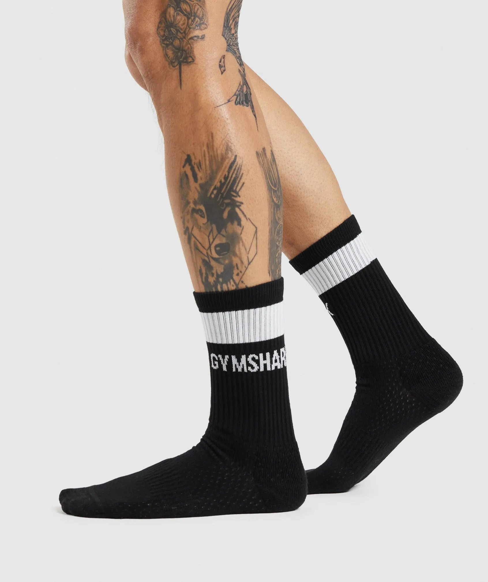 Gymshark Premium Logo Crew Socks - Black sold by Gymshark product image thumbnail 4