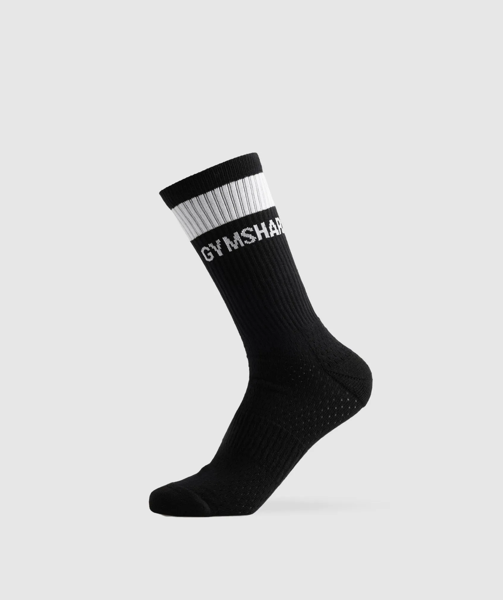 Gymshark Premium Logo Crew Socks - Black sold by Gymshark