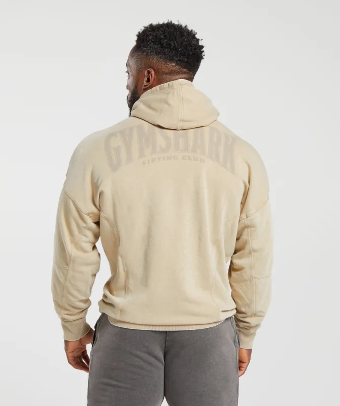 Gymshark Heritage Washed Hoodie - Desert Beige sold by Gymshark