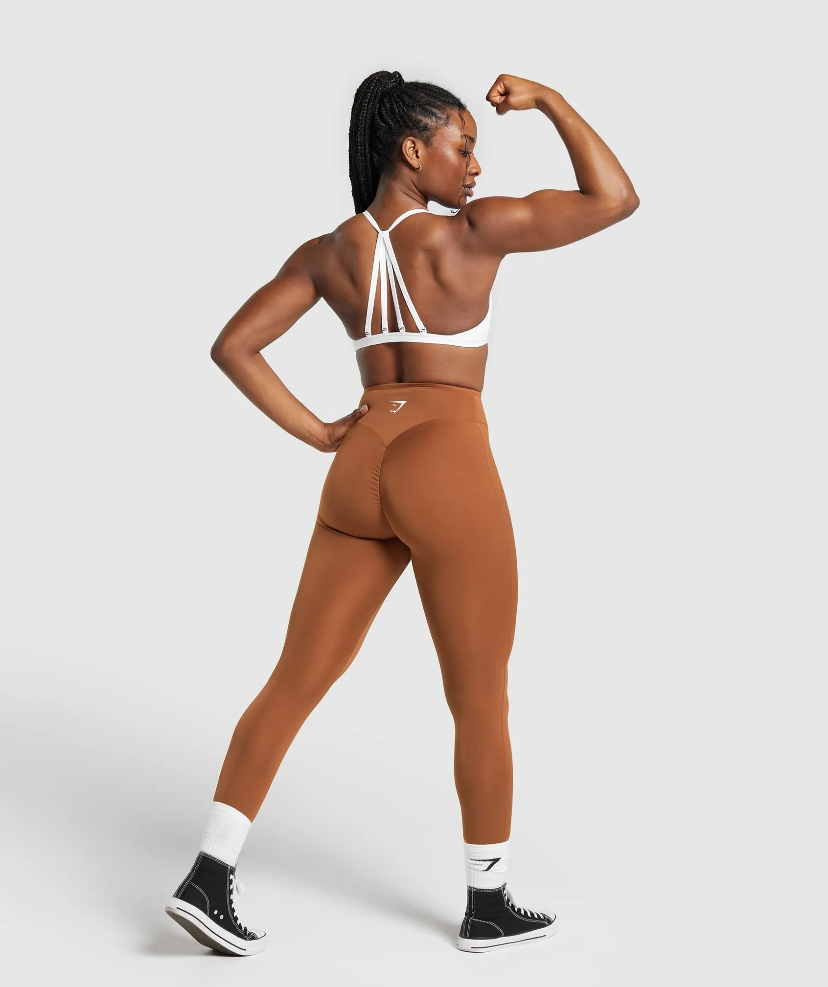 GS Power Tall Leggings - Copper Brown sold by Gymshark product image thumbnail 4