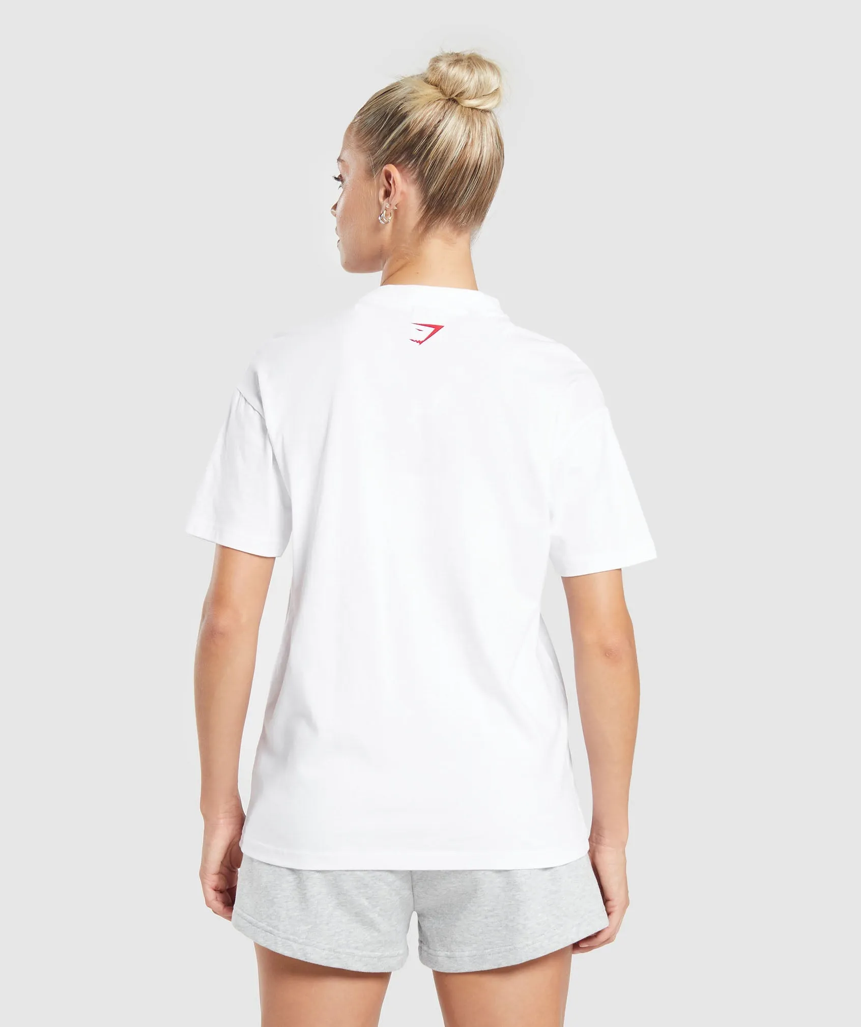 Gymshark Love Hearts Oversized T-Shirt - White sold by Gymshark product image thumbnail 2