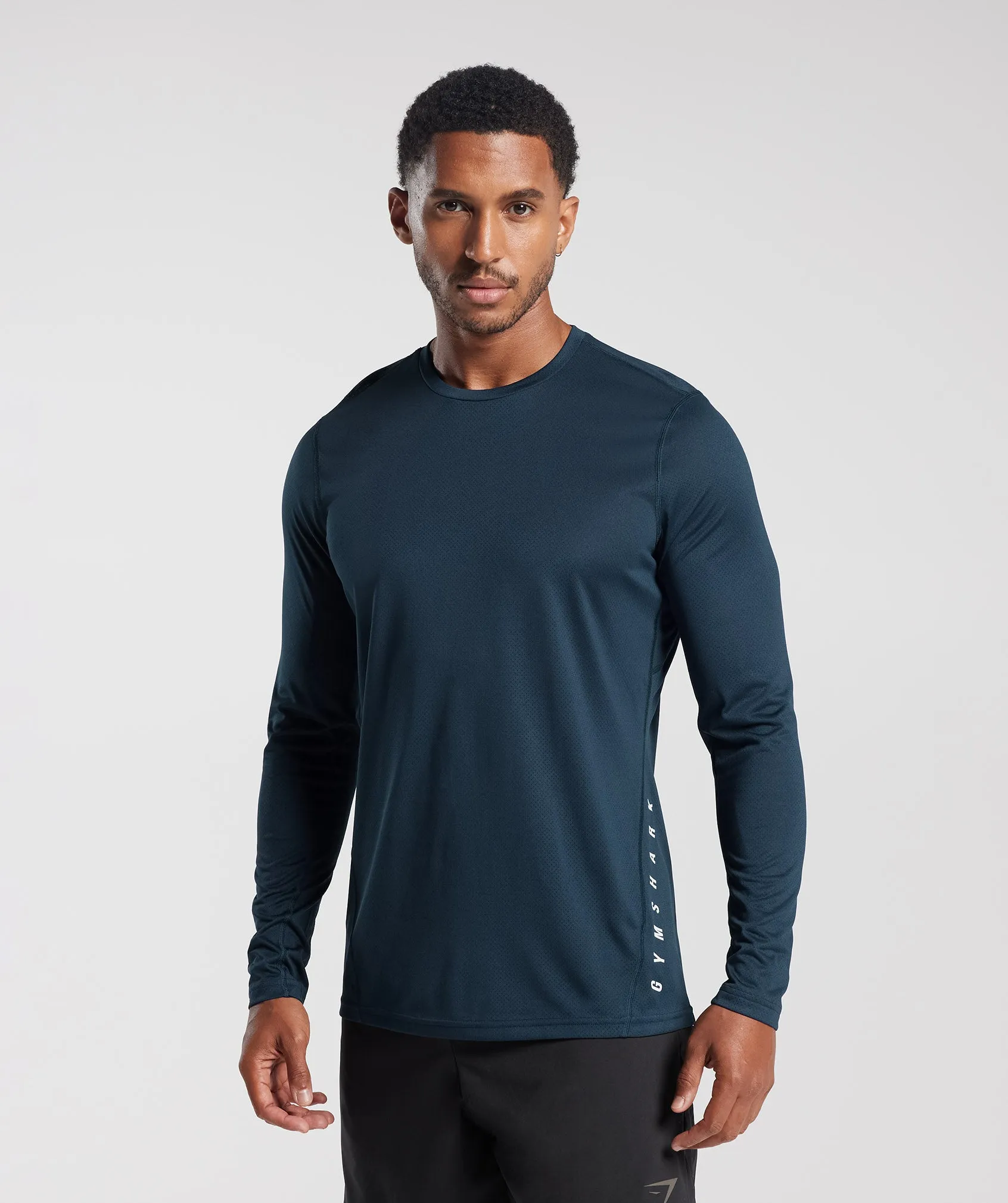 Gymshark Sport Long Sleeve T-Shirt - Navy/Black Marl sold by Gymshark