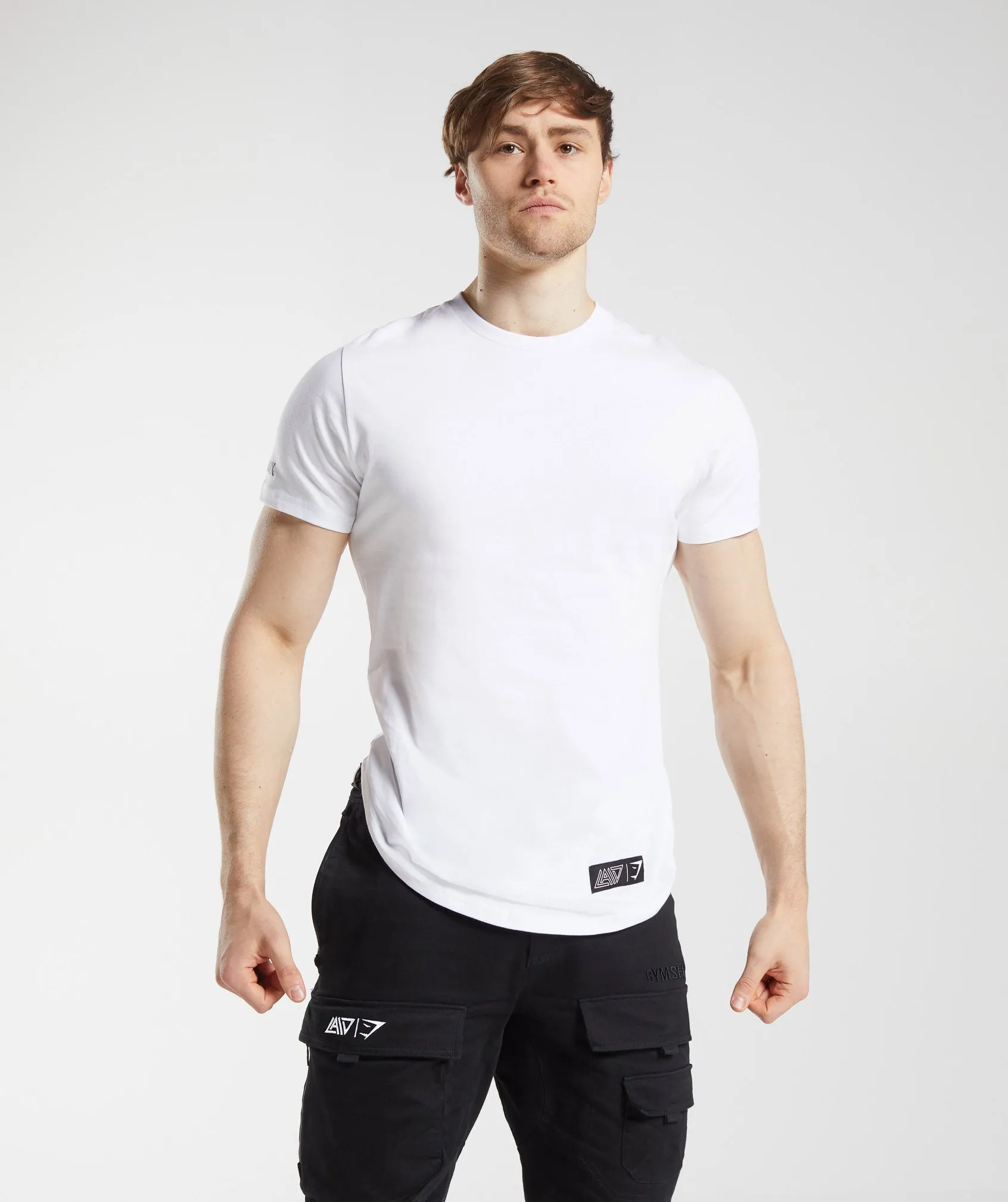 GS x David Laid T-Shirt - White sold by Gymshark