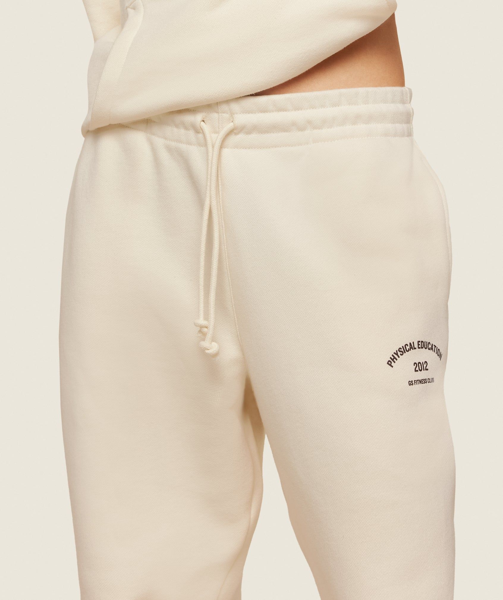 Gymshark PE Logo Straight Leg Sweatpants - Ecru White/Archive Brown sold by Gymshark product image thumbnail 3