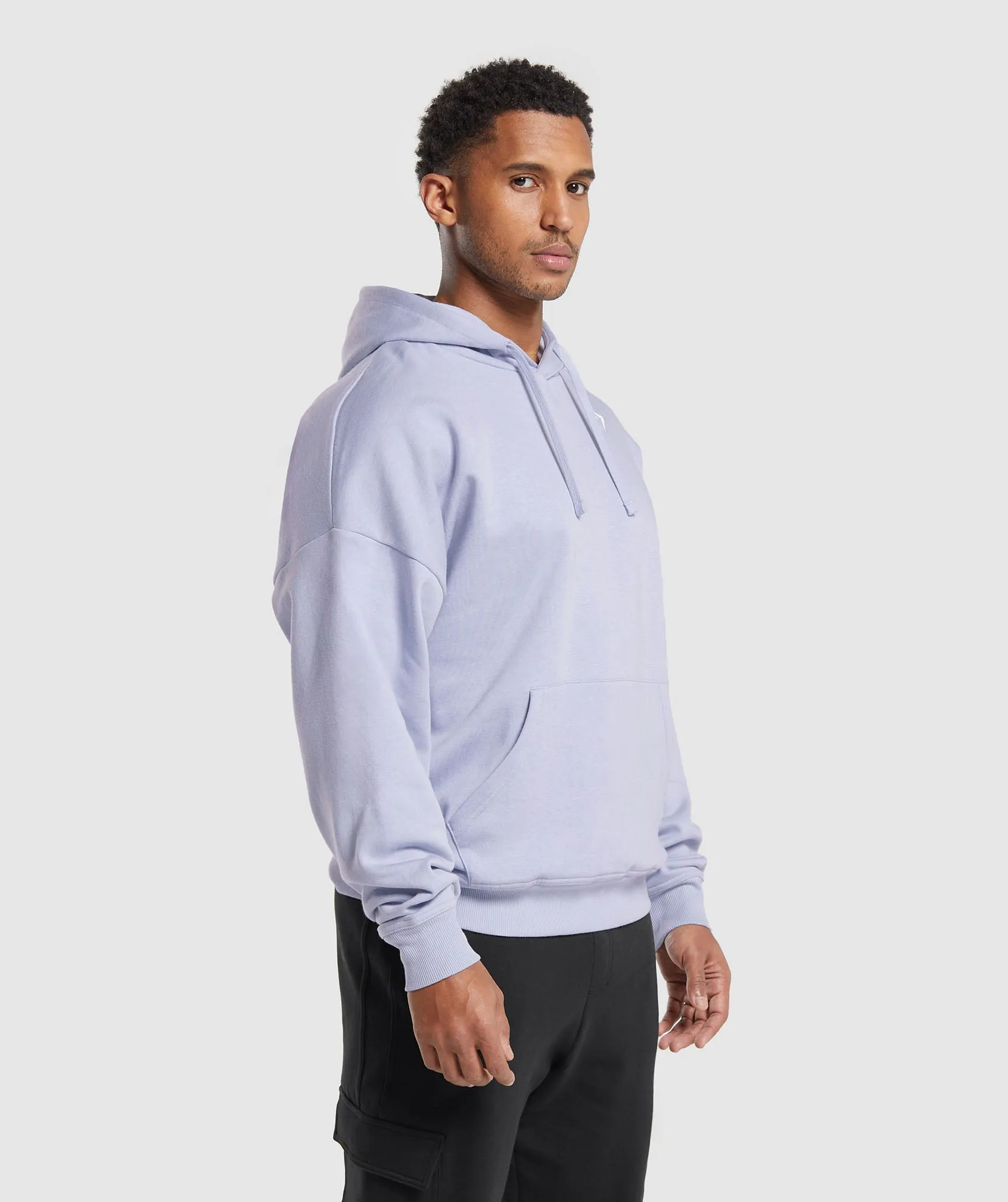 Gymshark Crest Oversized Hoodie - Silver Lilac sold by Gymshark product image thumbnail 3