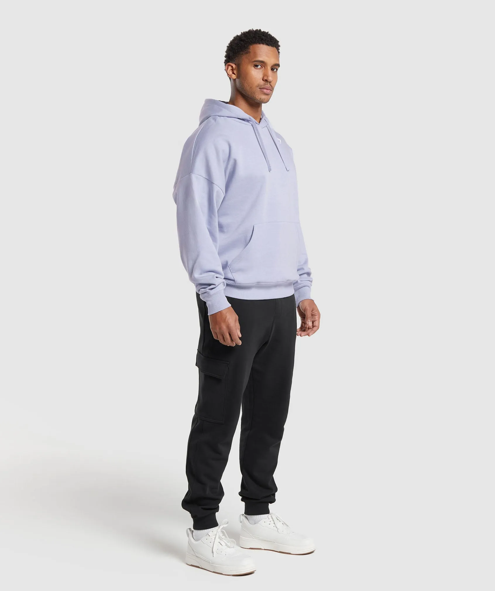 Gymshark Crest Oversized Hoodie - Silver Lilac sold by Gymshark product image thumbnail 4