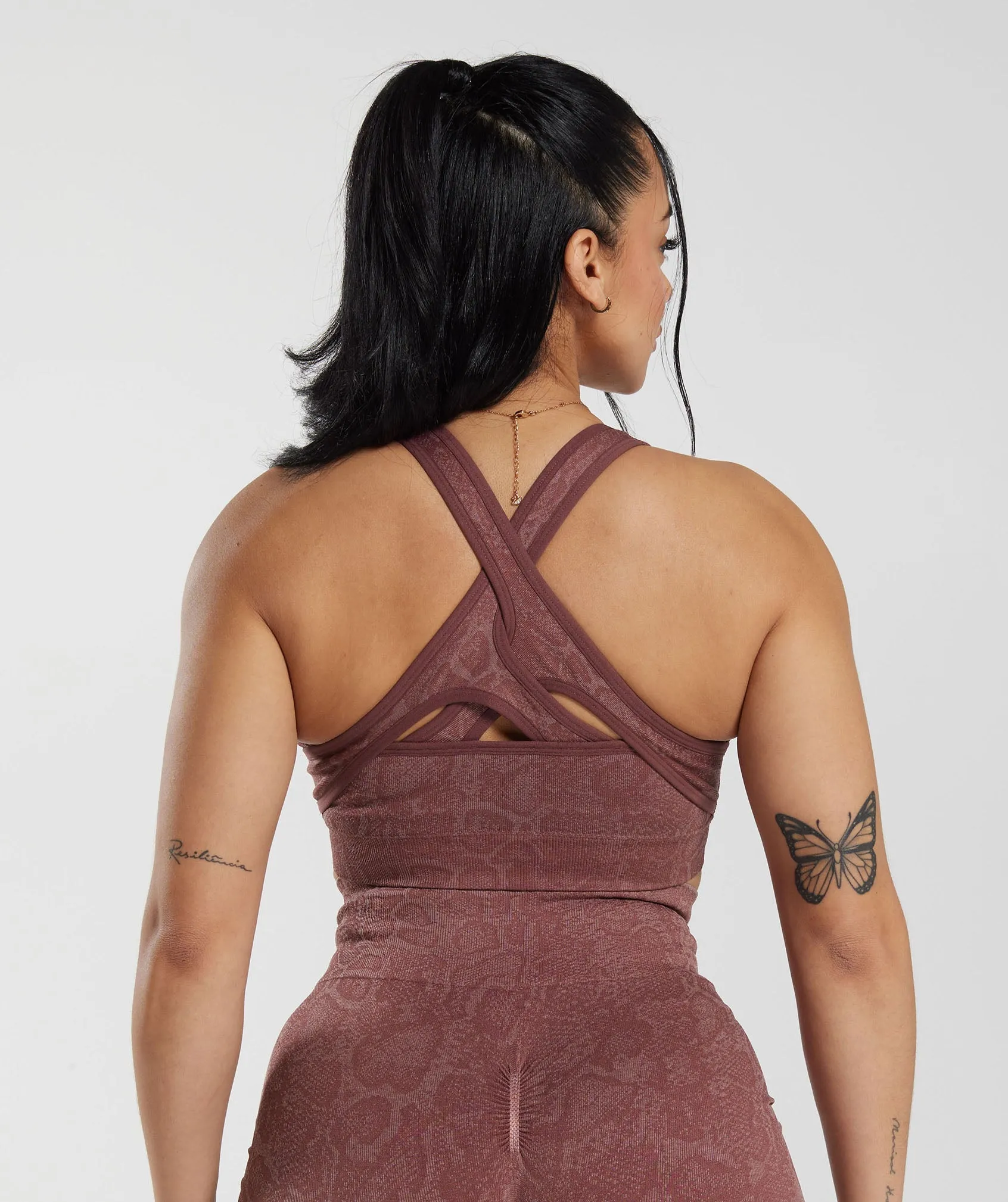 Gymshark Adapt Animal Seamless Sports Bra - Modern Blush Pink/Magenta Brown sold by Gymshark product image thumbnail 2
